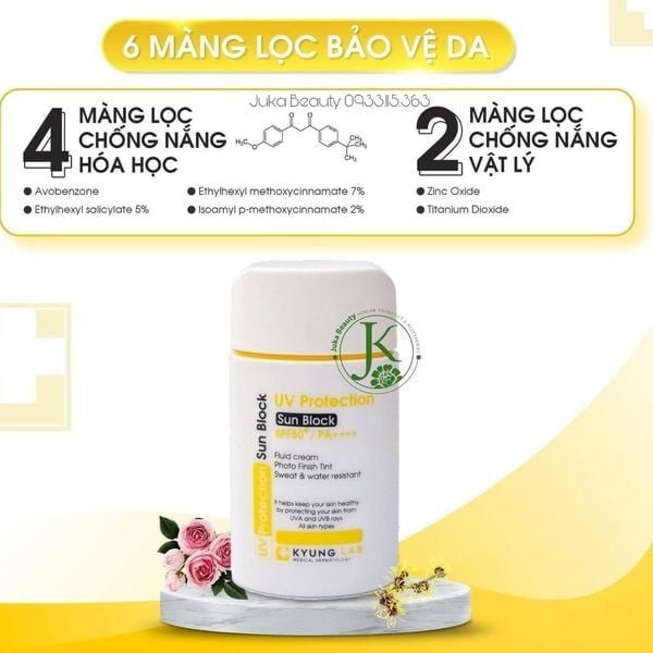  Kem Chống Nắng 6 Màng Lọc, Nâng Tone Kyung Lab UV Protection Sun Block 50ml 