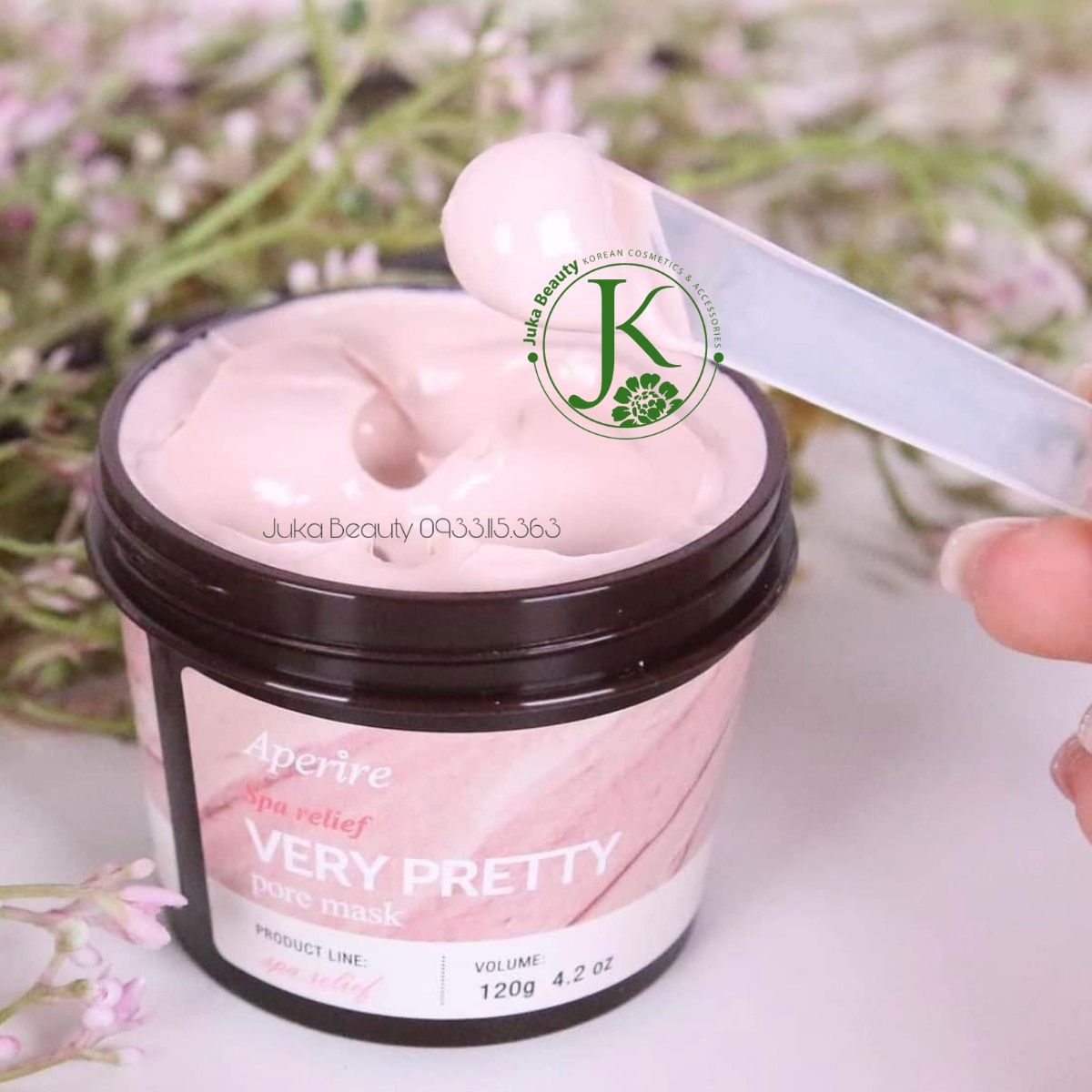  Mặt Nạ Đất Sét Làm Sạch, Sáng Da Nhạy Cảm Aperire Spa Relief VERY PRETTY Pore Mask 120g 