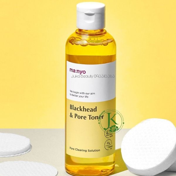  Nước Cân Bằng Dưỡng ẩm, Sáng Da Manyo Blackhead & Pore Toner 210ml (VÀNG) 