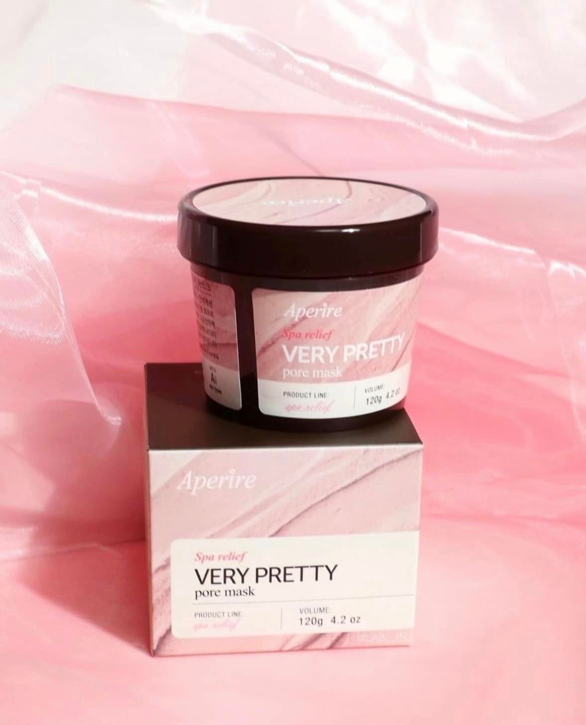  Mặt Nạ Đất Sét Làm Sạch, Sáng Da Nhạy Cảm Aperire Spa Relief VERY PRETTY Pore Mask 120g 