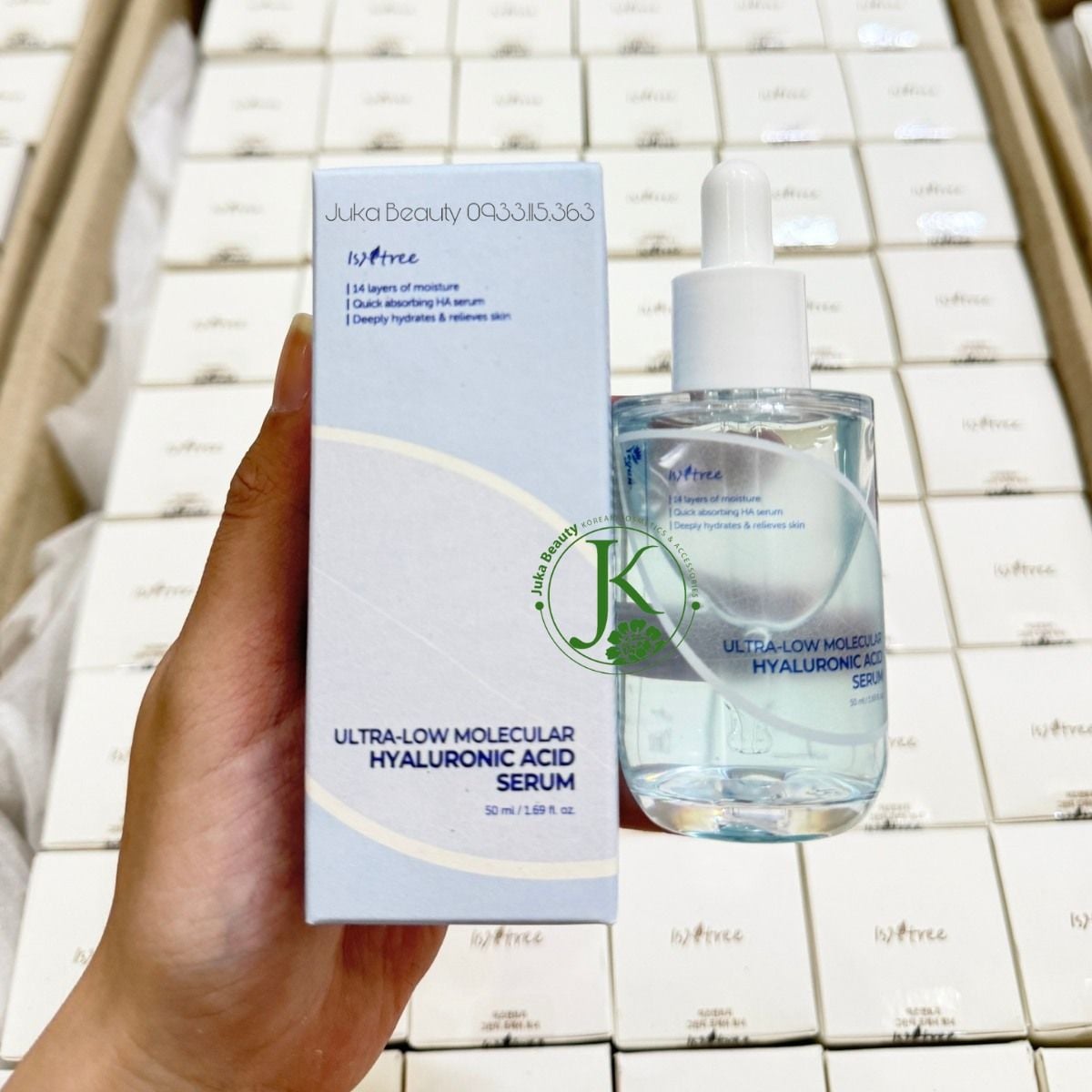  Tinh Chất Dưỡng ẩm, Cấp Nước Isntree Ultra Low Molecular Hyaluronic Acid Serum 50ml 