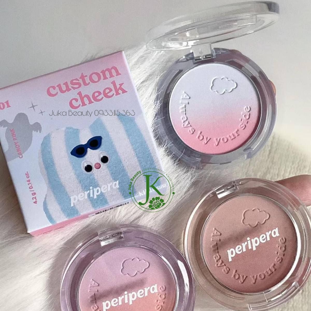  Phấn Má Hồng Peripera Pure Blushed Custom Cheek 4.2g 