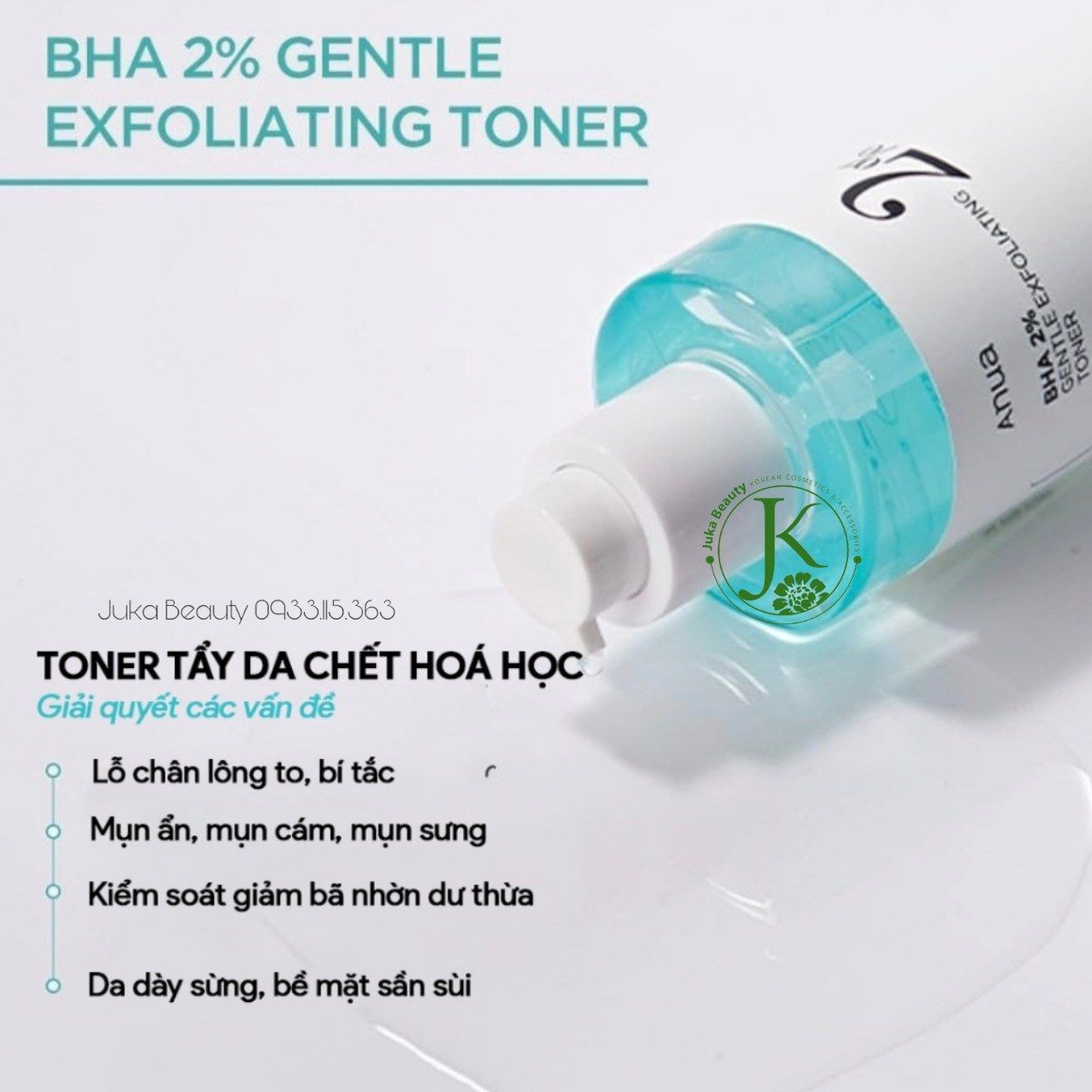  Nước Hoa Hồng Dưỡng ẩm, Tẩy Da Chết Anua BHA 2% Gentle Exfoliating Toner 150ml 