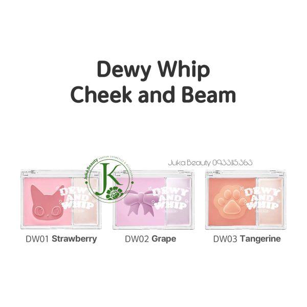  Má Hồng Dạng Kem Kèm Highlight Black Rouge Dewy Whip Cheek And Beam 11.5g 
