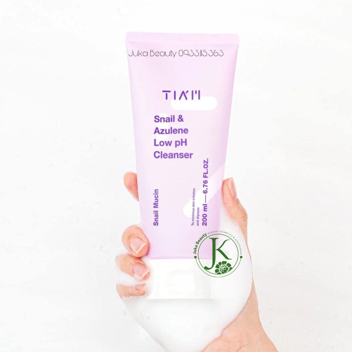  Sữa Rửa Mặt Làm Dịu, Phục Hồi Tiam Snail & Azulene Low PH Cleanser 