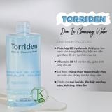  (XANH DƯƠNG) Nước Tẩy Trang Làm Sạch, Dưỡng ẩm Torriden Dive In Cleansing Water 400ml 