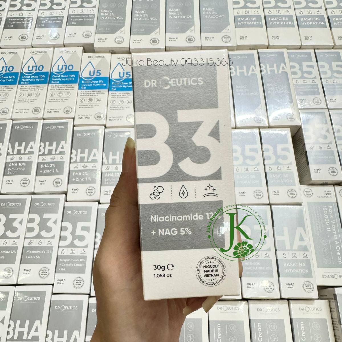  Tinh Chất Sáng Da, Kiềm Dầu DRCEUTICS B3 Niacinamide 12% + NAG 5% 30g 