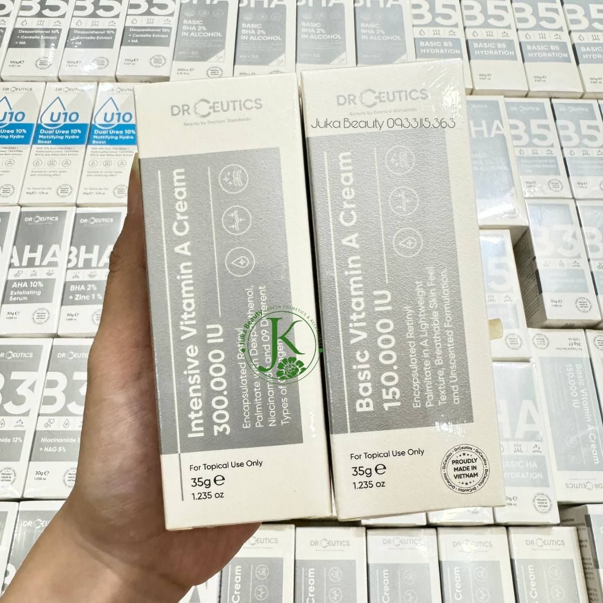  Kem Dưỡng ẩm, Ngừa Lão Hóa DRCEUTICS Basic Vitamin A Cream 150.000 IU 35g 