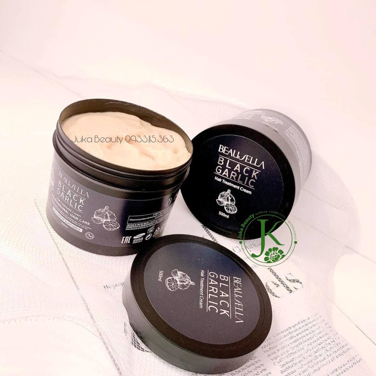  Kem Ủ Tóc Tỏi Đen Giảm Rụng & Mềm Tóc Beausella Black Garlic Hair Treatment Cream 500ml 