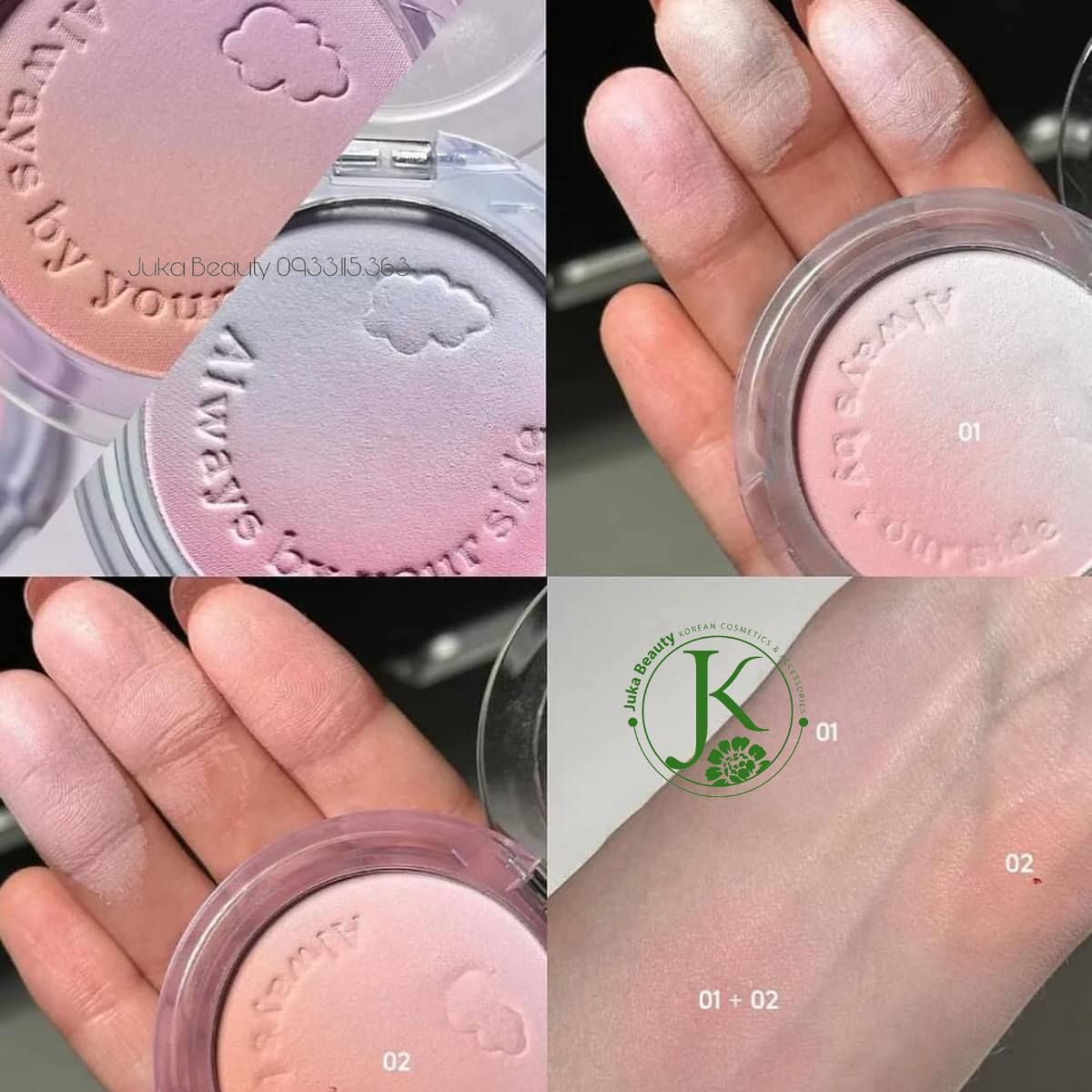 Phấn Má Hồng Peripera Pure Blushed Custom Cheek 4.2g 