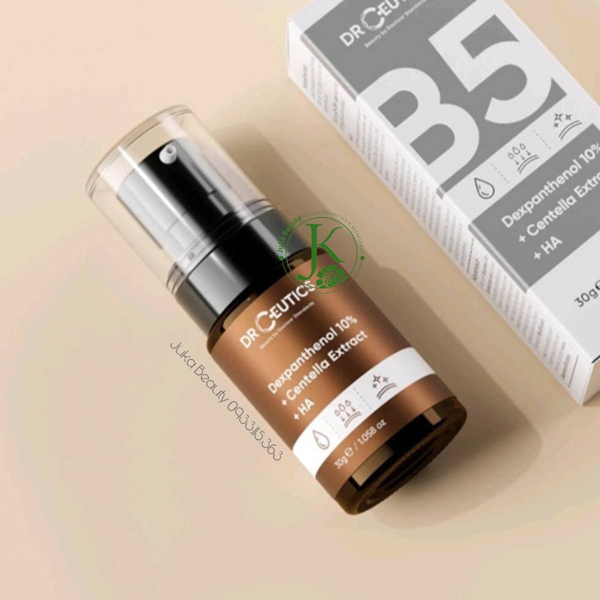  Tinh Chất Cấp ẩm, Phục Hồi Da DRCEUTICS B5 Dexpanthenol 10% + Centella Extract + HA 