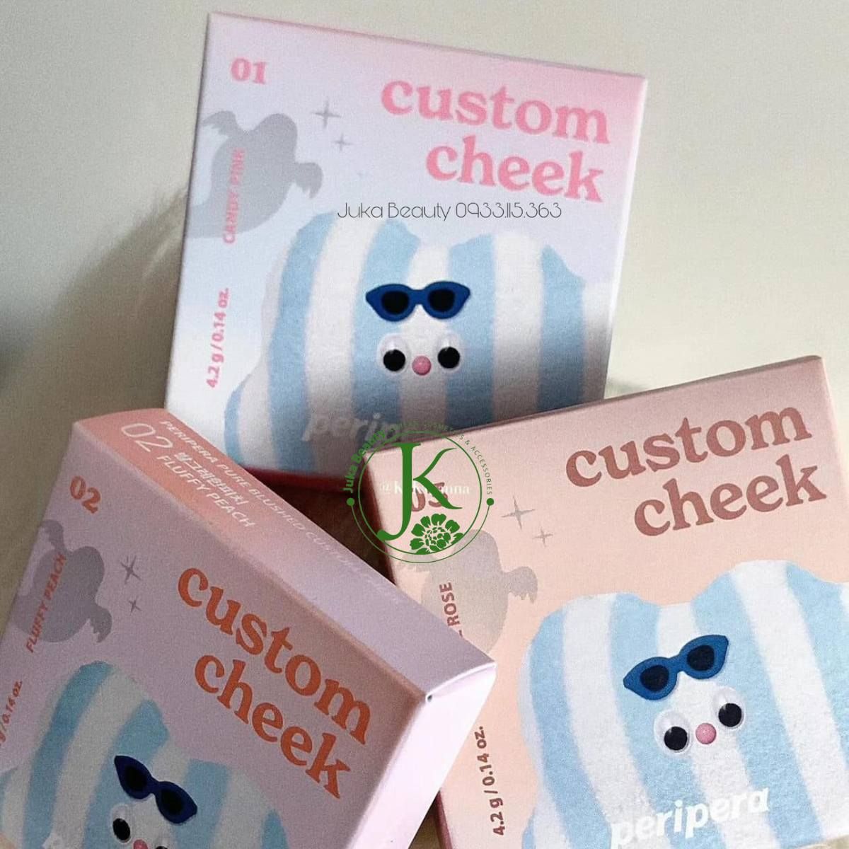  Phấn Má Hồng Peripera Pure Blushed Custom Cheek 4.2g 