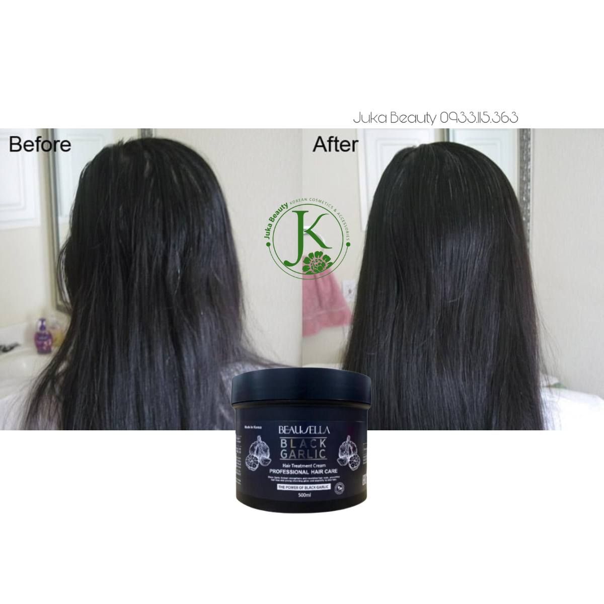  Kem Ủ Tóc Tỏi Đen Giảm Rụng & Mềm Tóc Beausella Black Garlic Hair Treatment Cream 500ml 