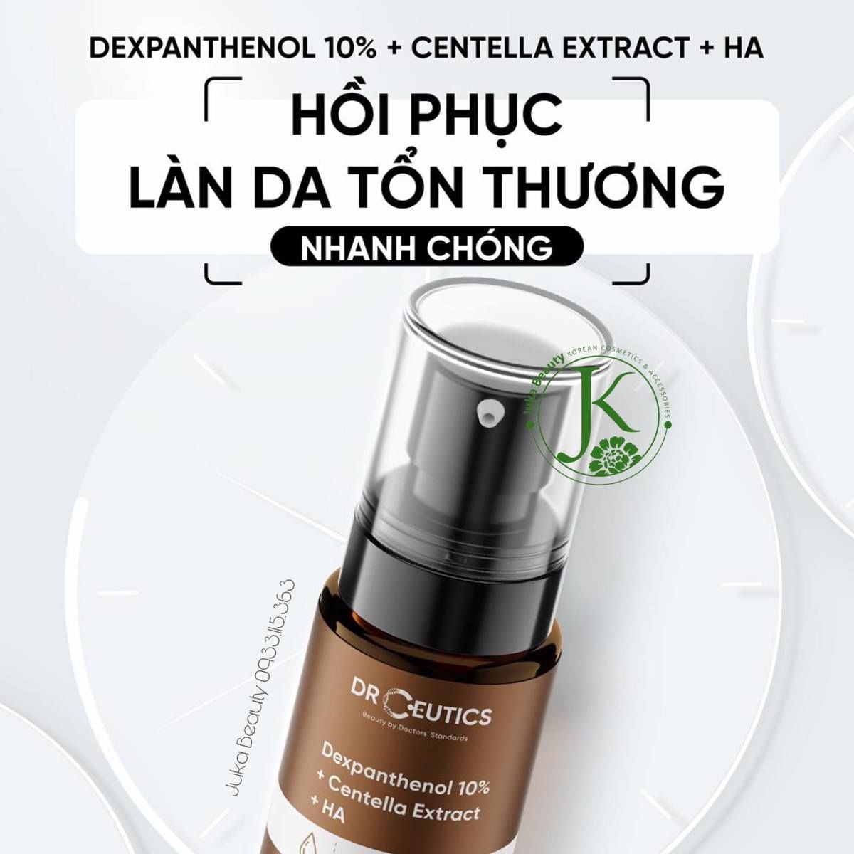  Tinh Chất Cấp ẩm, Phục Hồi Da DRCEUTICS B5 Dexpanthenol 10% + Centella Extract + HA 