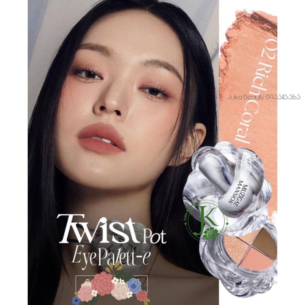  Phấn Mắt 4 Ô Muzigae Mansion Twist Pot Eye Pallete 4.5g 