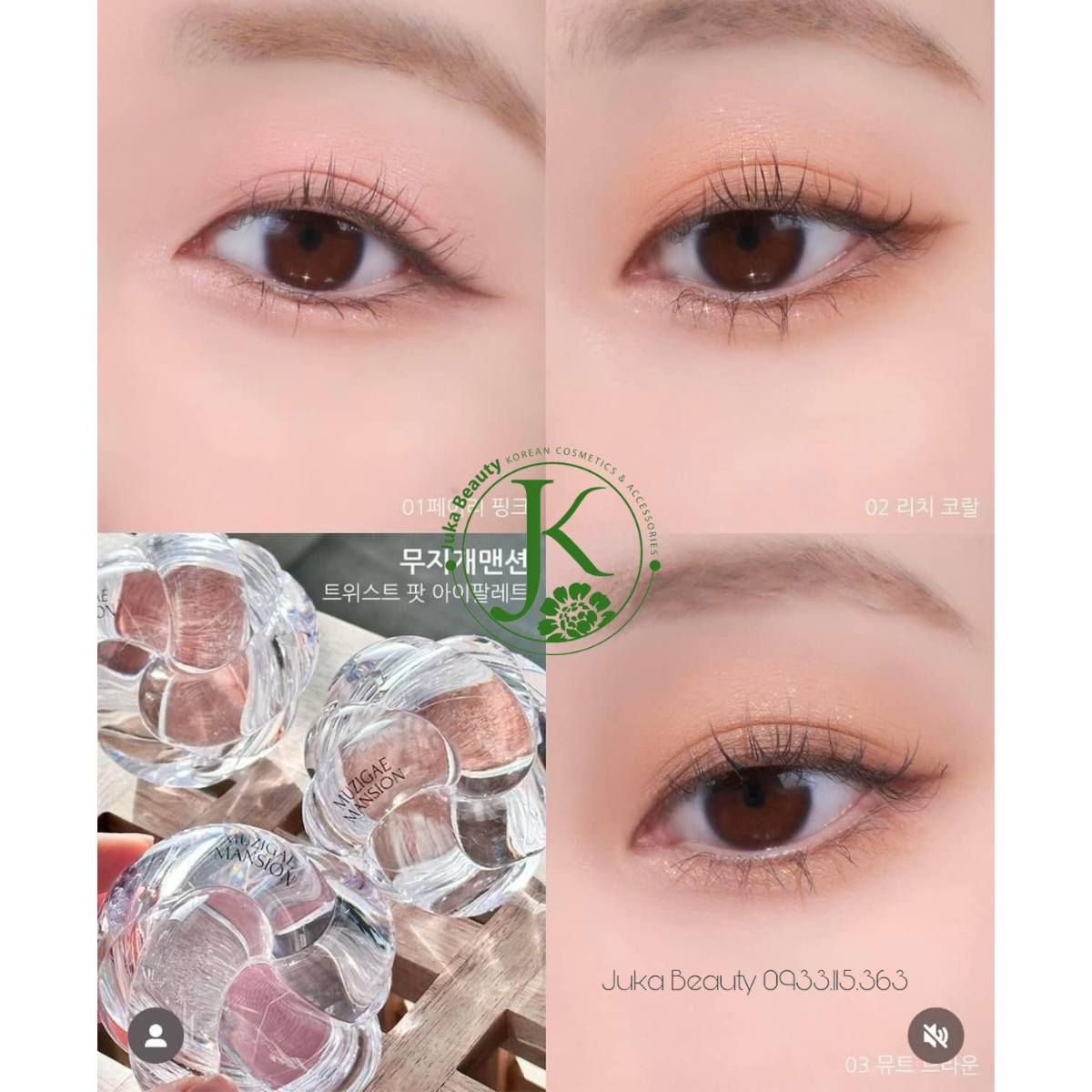  Phấn Mắt 4 Ô Muzigae Mansion Twist Pot Eye Pallete 4.5g 