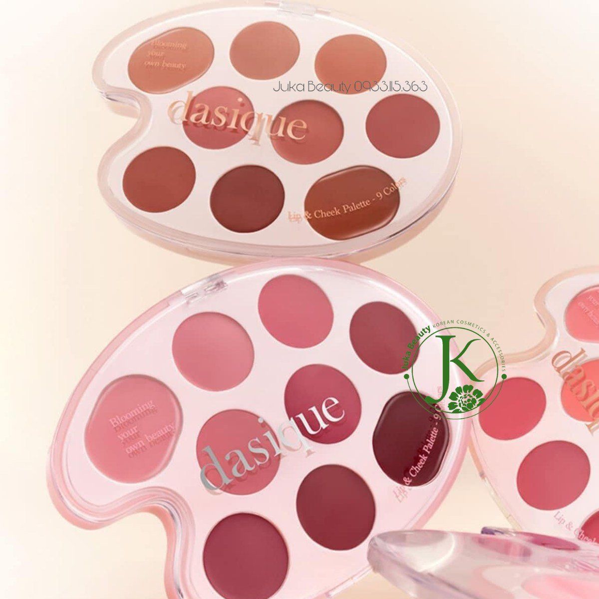  Bảng Son Kem Và Má Hồng Dasique Mood Painting Lip & Cheek Palette 9g (MẪU MỚI) 