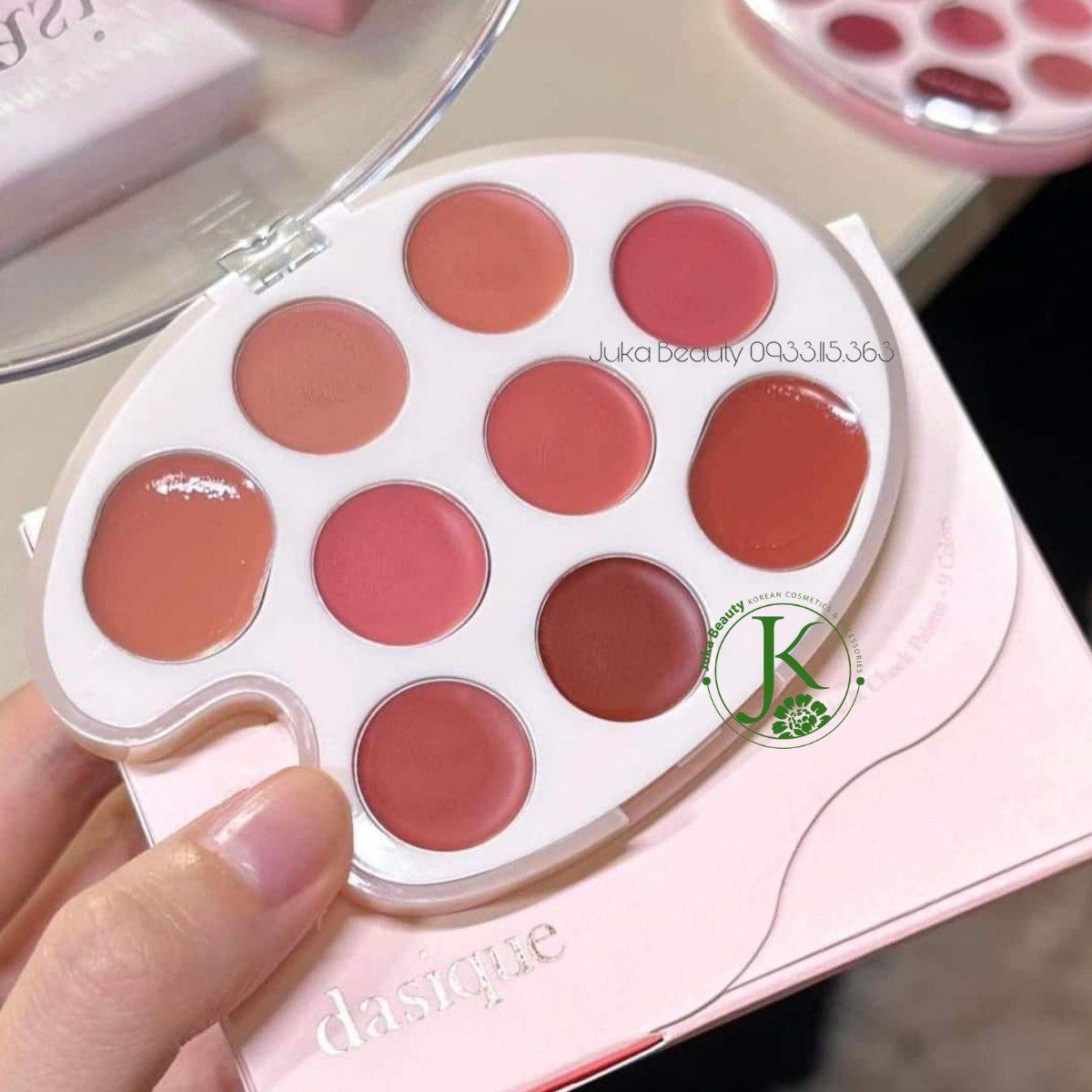  Bảng Son Kem Và Má Hồng Dasique Mood Painting Lip & Cheek Palette 9g (MẪU MỚI) 