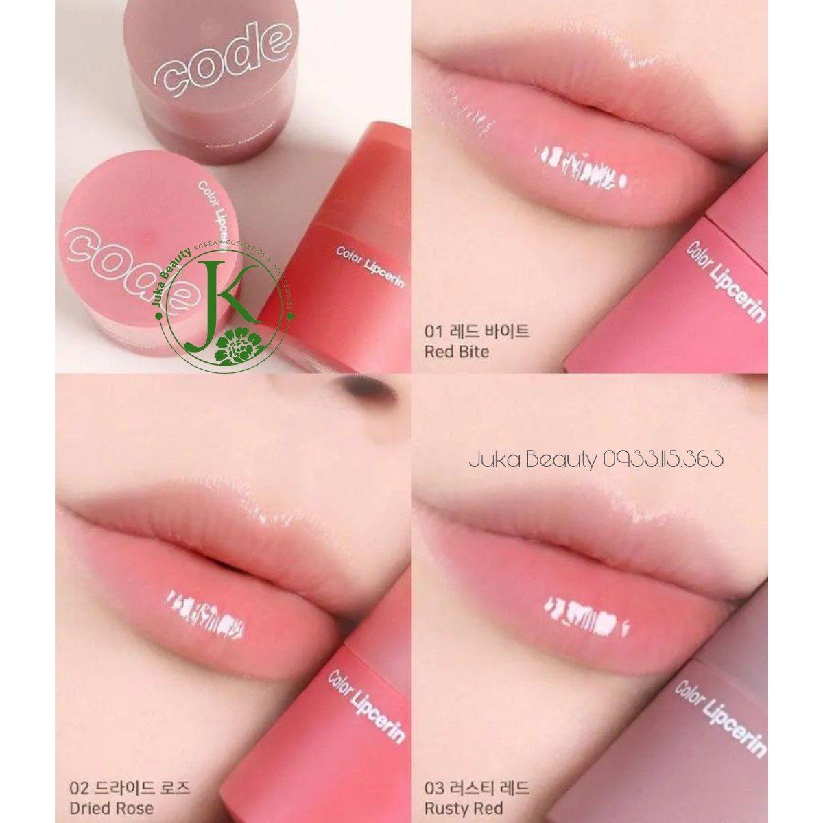  Son Dưỡng Có Màu, Mềm Môi Code Glokolor Color Lipcerin 15ml 