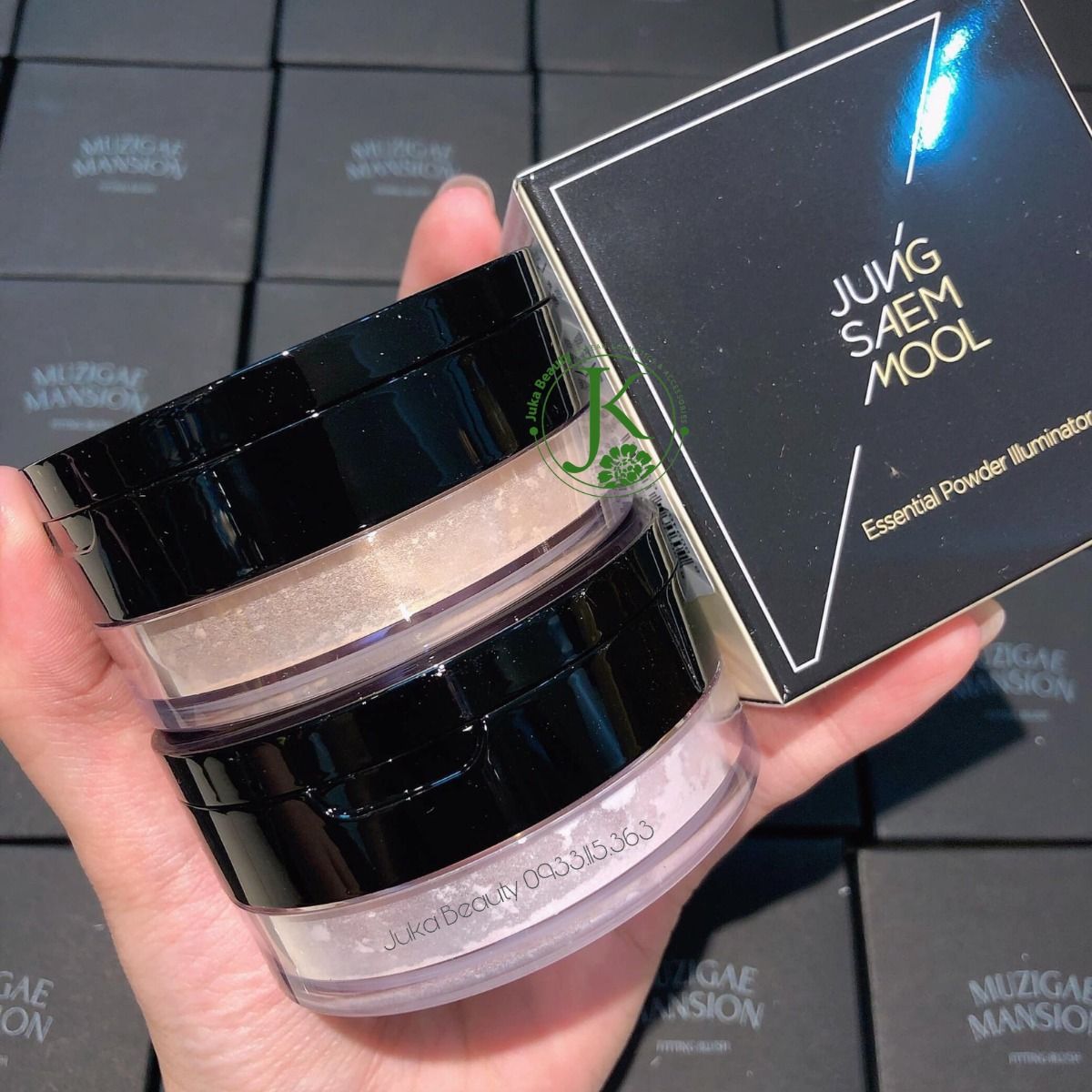  Phấn Phủ Bột Có Nhũ Jung Saem Mool Essential Powder Illuminator 10g 