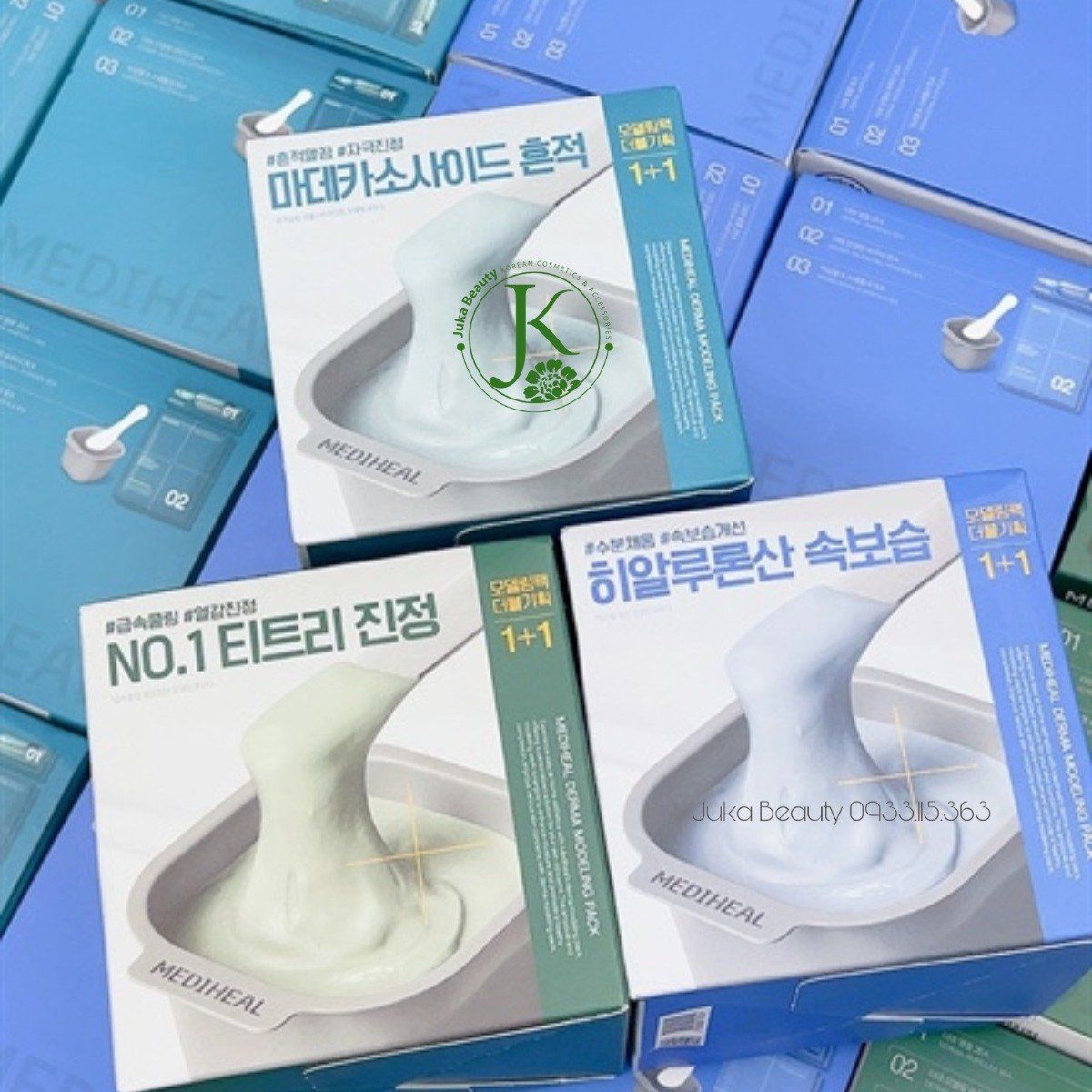  Mặt nạ thạch dẻo cấp ẩm, dịu da Mediheal Derma Modeling Pack Double Set (2 gói tinh chất, 2 gói bột) 