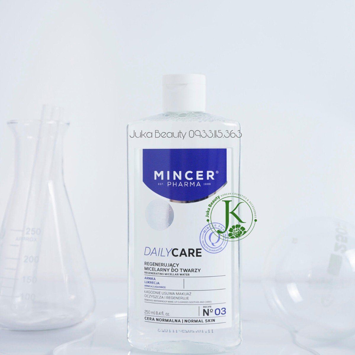  Nước Tẩy Trang Sạch Sâu, Dịu Nhẹ Mincer Pharma Daily Care Regenerating Micellar Water 250ml 