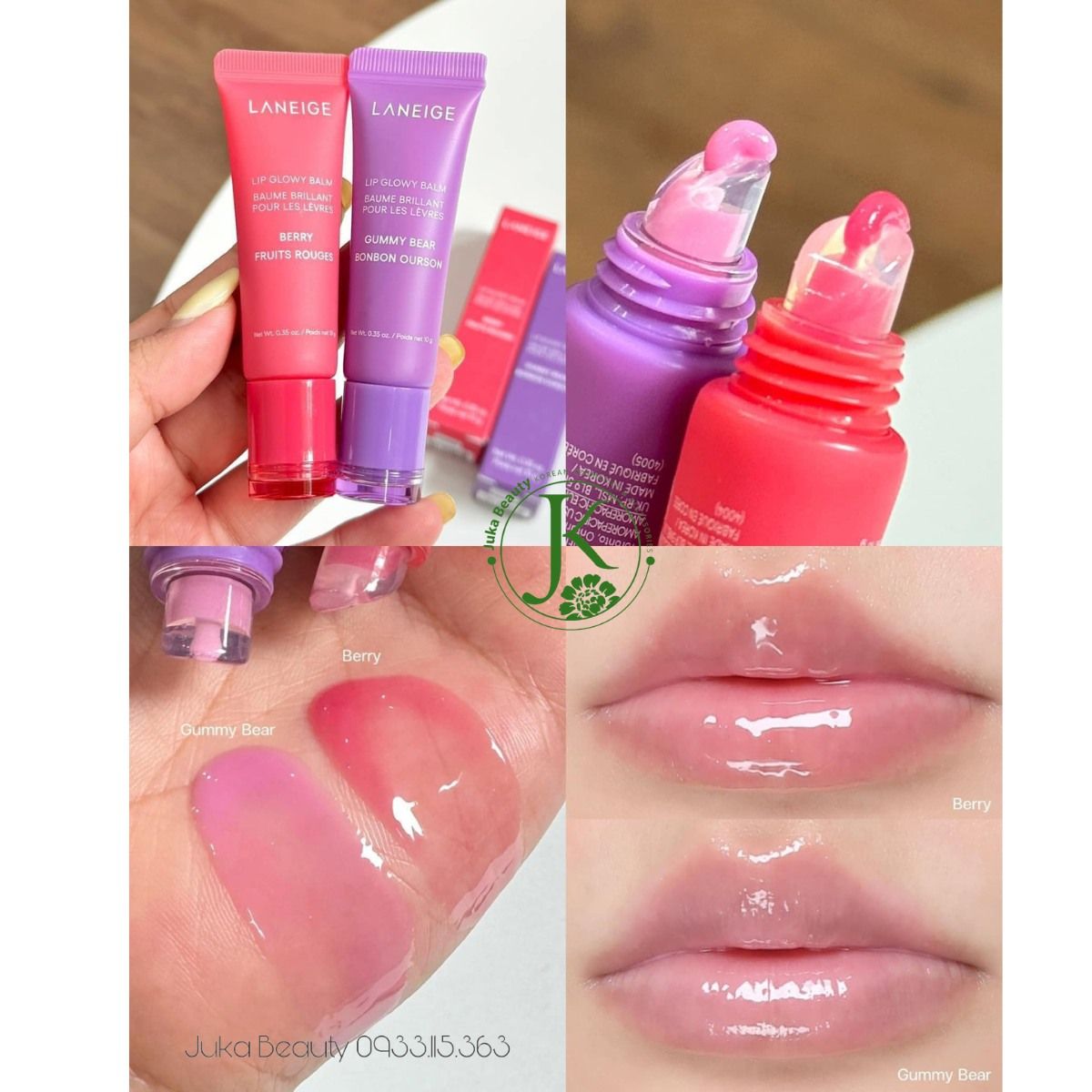  (Mẫu mới) Son Dưỡng Môi Căng Bóng Laneige Lip Glowy Balm 10g 