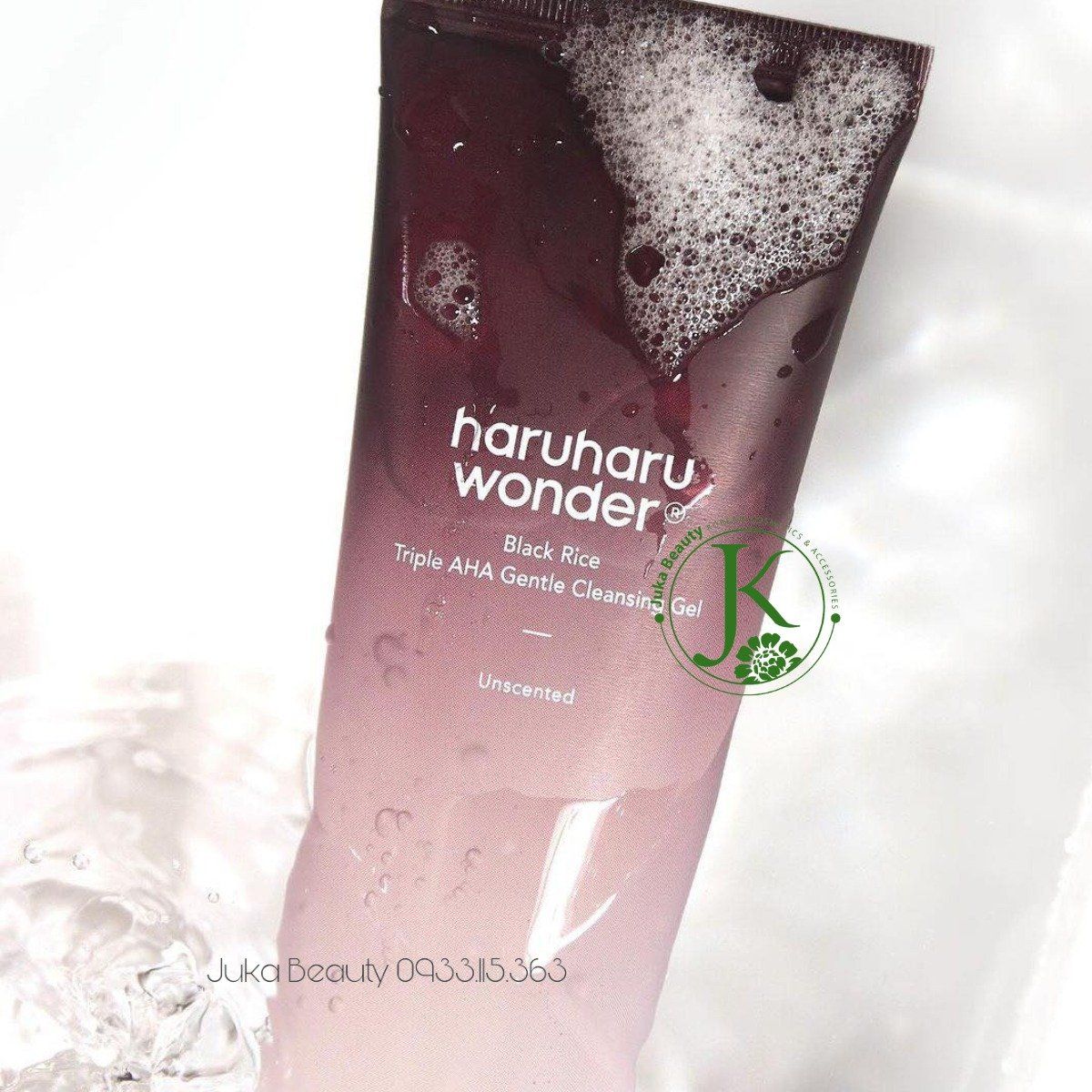  Sữa Rửa Mặt Dạng Gel Haruharu Wonder Black Rice Triple AHA Gentle Cleansing Gel 100ml 