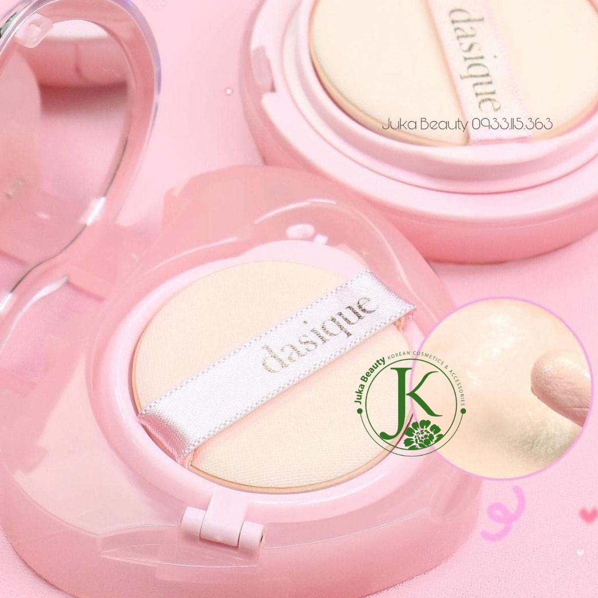  (Heart Edition) Phấn Nước Làm Mịn Da Dasique Water Dewy Gel Cushion 10g 