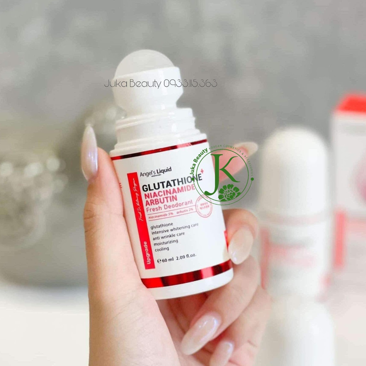 lăn nách glutathione Lăn Nách Khử Mùi, Mờ Thâm Trắng Da Angel's Liquid Glutathione + Niacin –  Juka Beauty