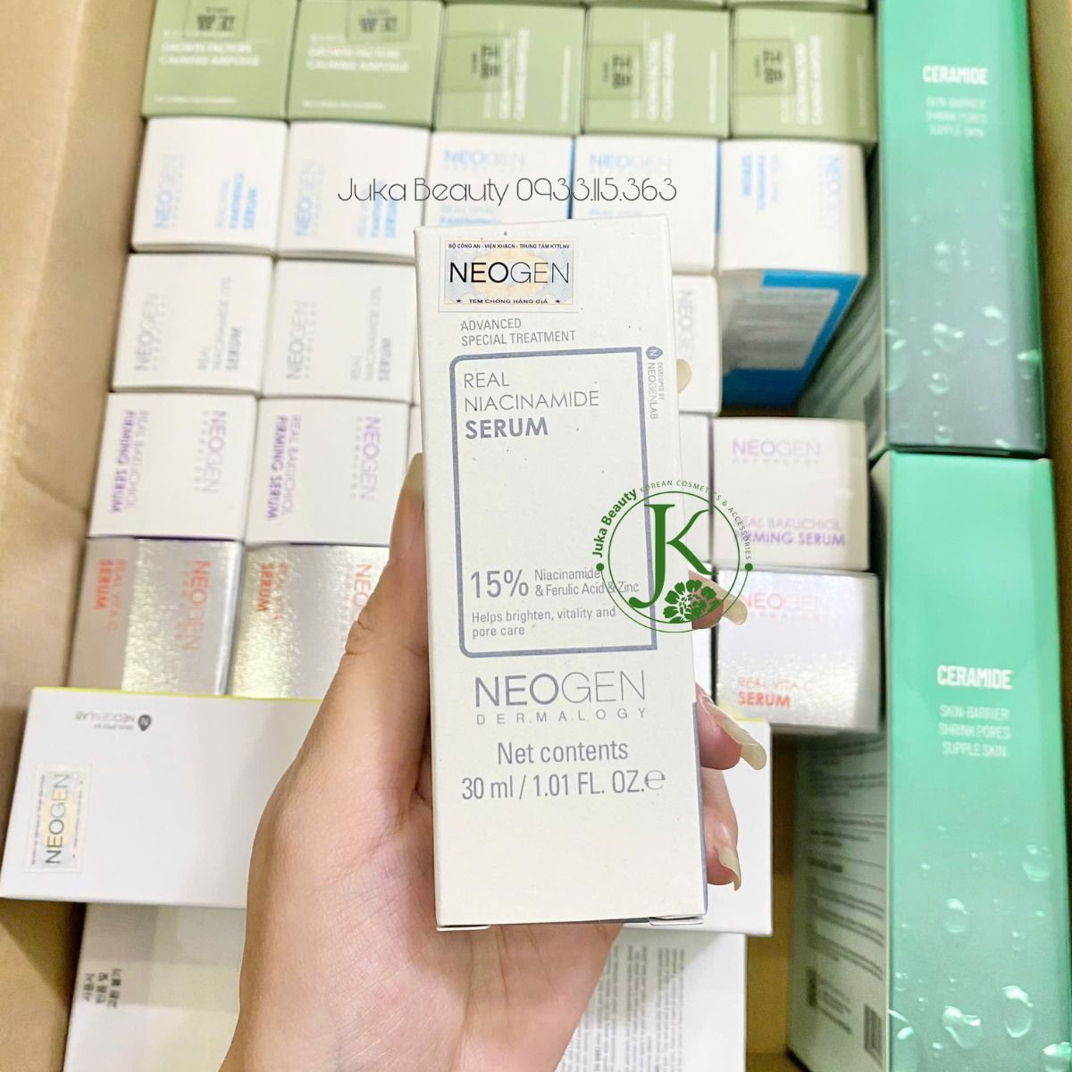  Tinh Chất Phục Hồi, Kiềm Dầu Neogen Real 15% Niacinamide Serum 30ml 