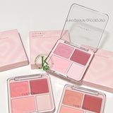  (TẶNG PUFF NGÓN TAY) Phấn Má Hồng & Bắt Sáng 4 Ô Judydoll Blush & Highlight Palette 9g 