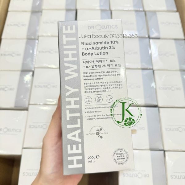  Sữa Dưỡng Thể Trắng Da DRCEUTICS Niacinamide 10% + Alpha-Arbutin 2% Body Lotion 200g 