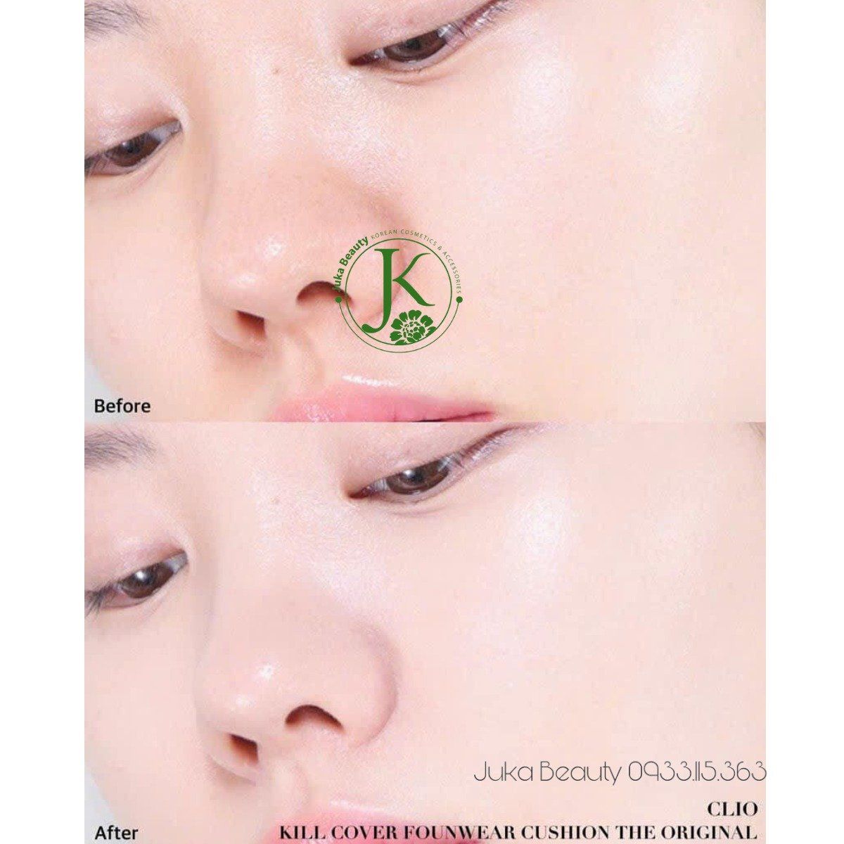  (Kèm lõi) Phấn Nước Clio Kill Cover Founwear Cushion The Original SPF50+ PA+++ 15g*2 