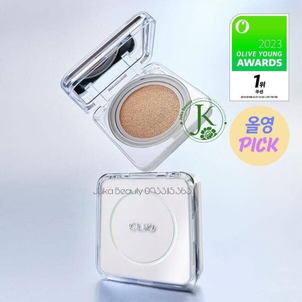  (Kèm lõi) Phấn Nước Clio Kill Cover Founwear Cushion The Original SPF50+ PA+++ 15g*2 