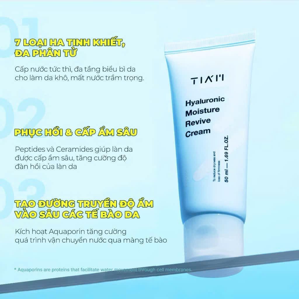  Kem Dưỡng Cấp Ẩm, Căng Bóng Tiam Hyaluronic Moisture Revive Cream 50ml 