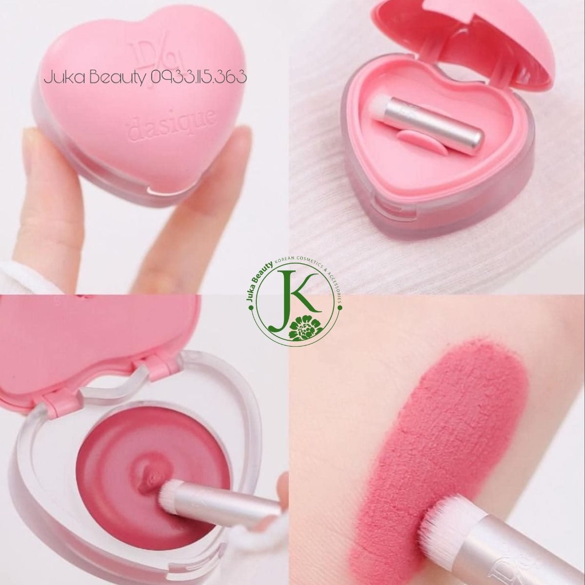  (Mẫu mới) Son Bùn Kiêm Má Hồng Dasique Souffle Color Pot 6.5g 