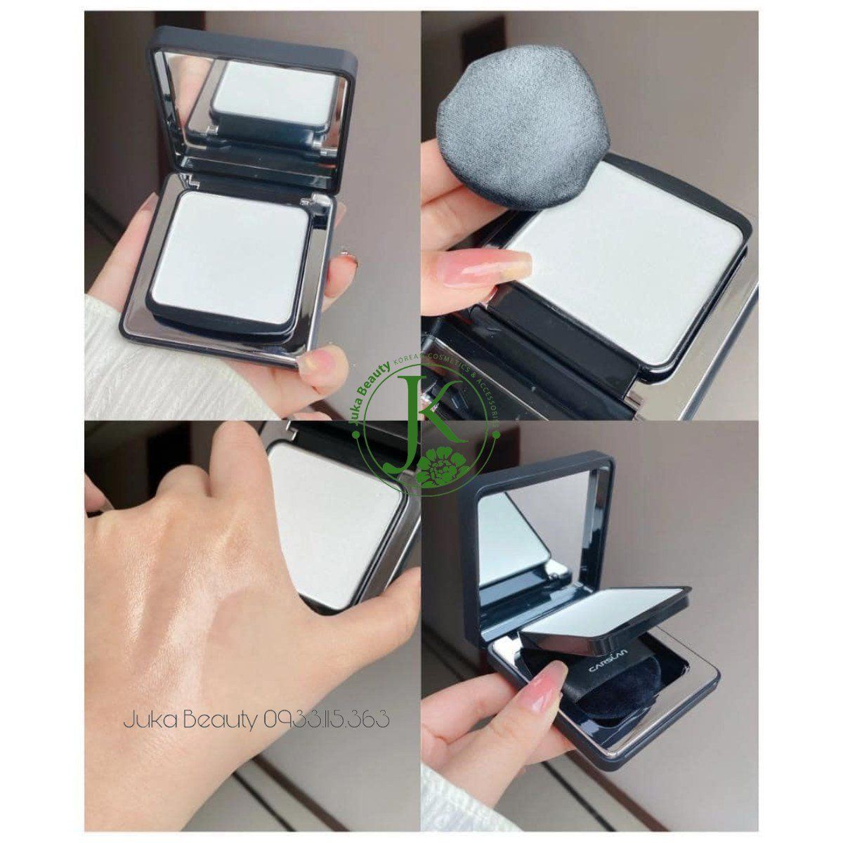  Phấn Phủ Dạng Nén, Kiềm Dầu Carslan Black Magnet Soft Mist Powder 8g 