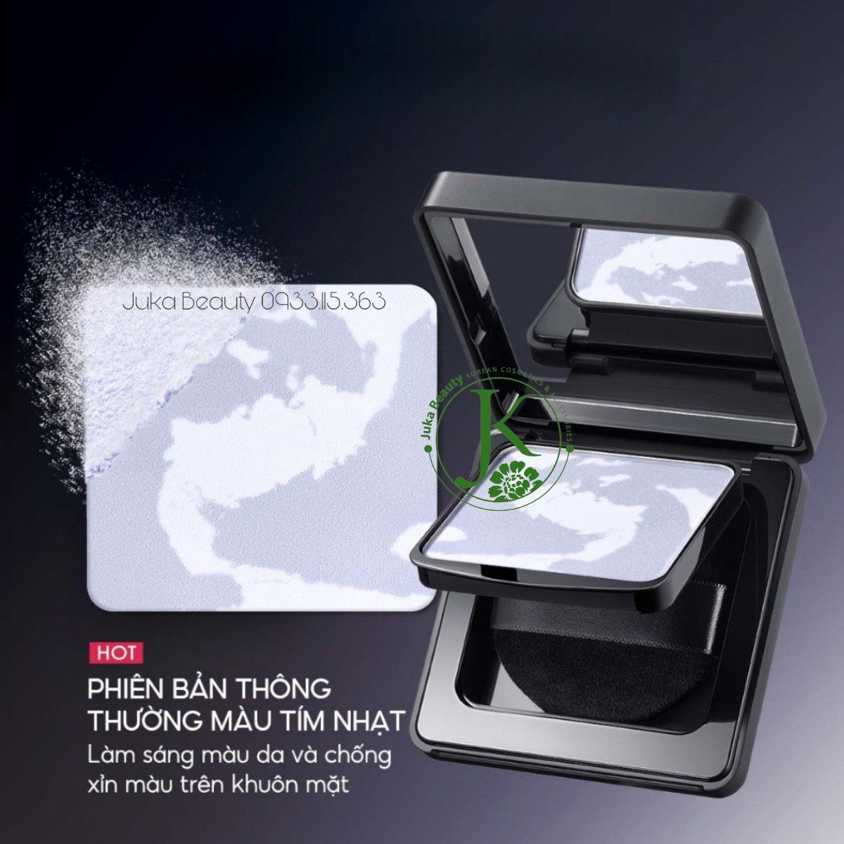  Phấn Phủ Dạng Nén, Kiềm Dầu Carslan Black Magnet Soft Mist Powder 8g 