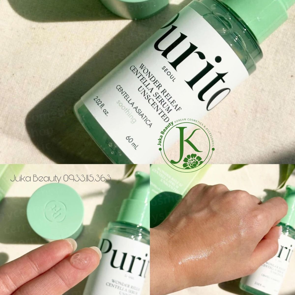  Tinh Chất Làm Dịu Da Mụn, Nhạy Cảm Purito Wonder Releaf Centella Serum Unscented 60ml 
