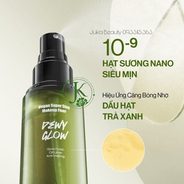  Xịt Khóa Nền Glamrr Q Vegan Super Stay Makeup Fixer (2 DÒNG) 