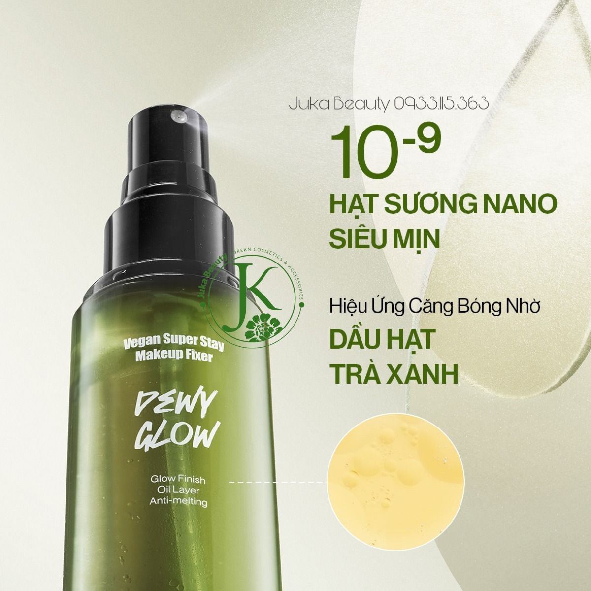  Xịt Khóa Nền Glamrr Q Vegan Super Stay Makeup Fixer (2 DÒNG) 