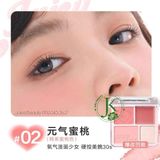  (TẶNG PUFF NGÓN TAY) Phấn Má Hồng & Bắt Sáng 4 Ô Judydoll Blush & Highlight Palette 9g 