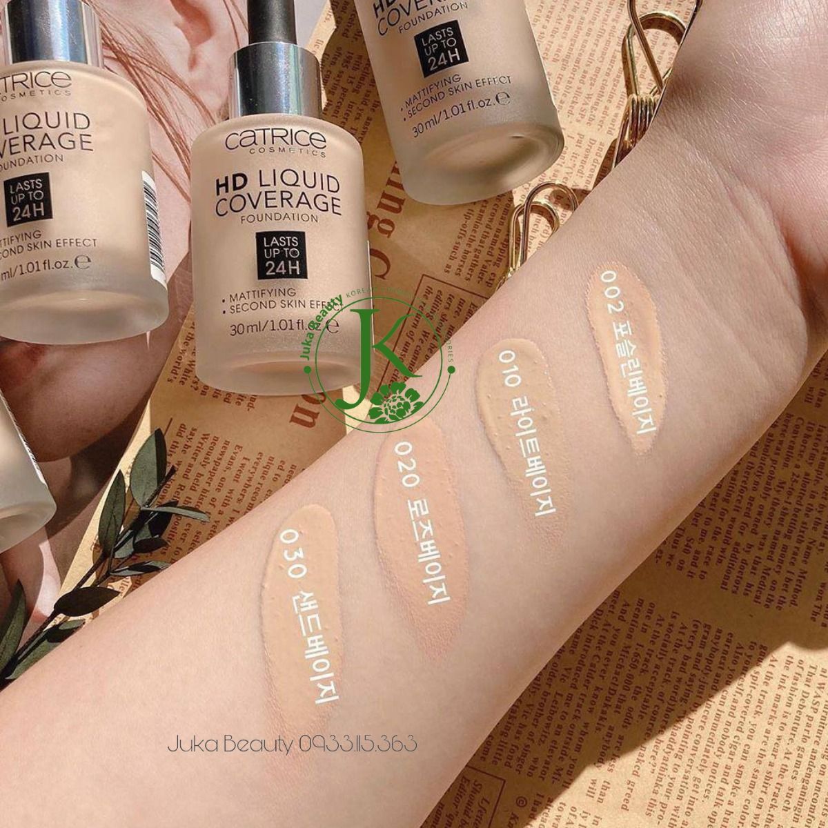  Kem Nền Kiềm Dầu, Chống Trôi Catrice HD Liquid Coverage Foundation 30ml 