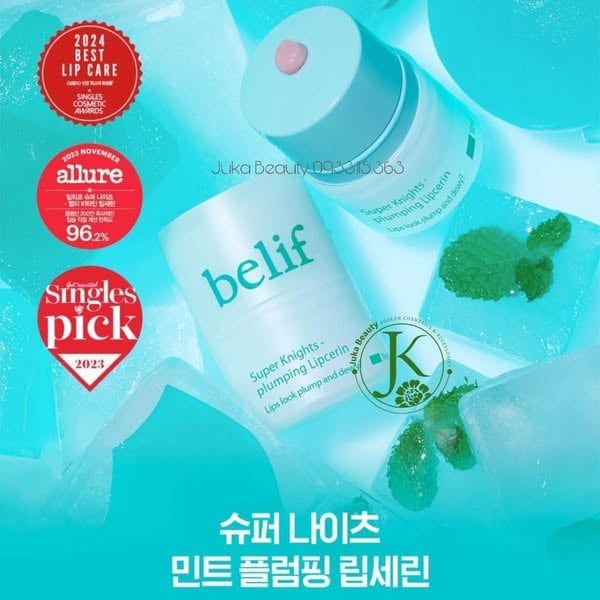  Dưỡng Môi Belif Super Knights MINT PLUMPING Lipcerin 15ml 