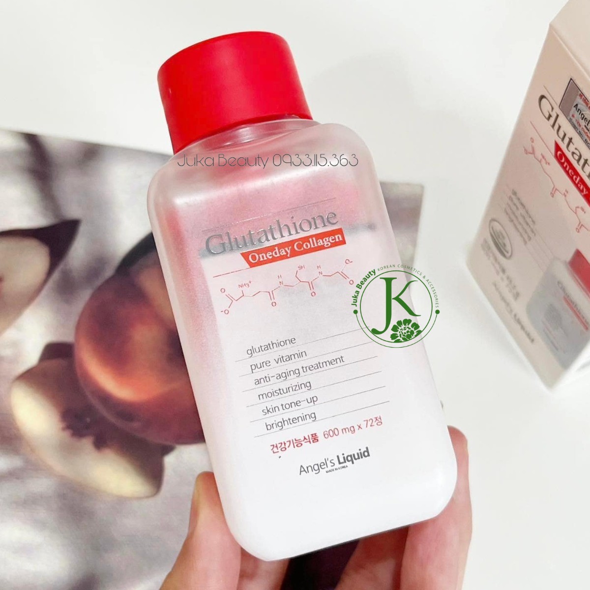 angel's liquid glutathione one day collagen Viên Uống Hỗ Trợ Trắng Da Angel