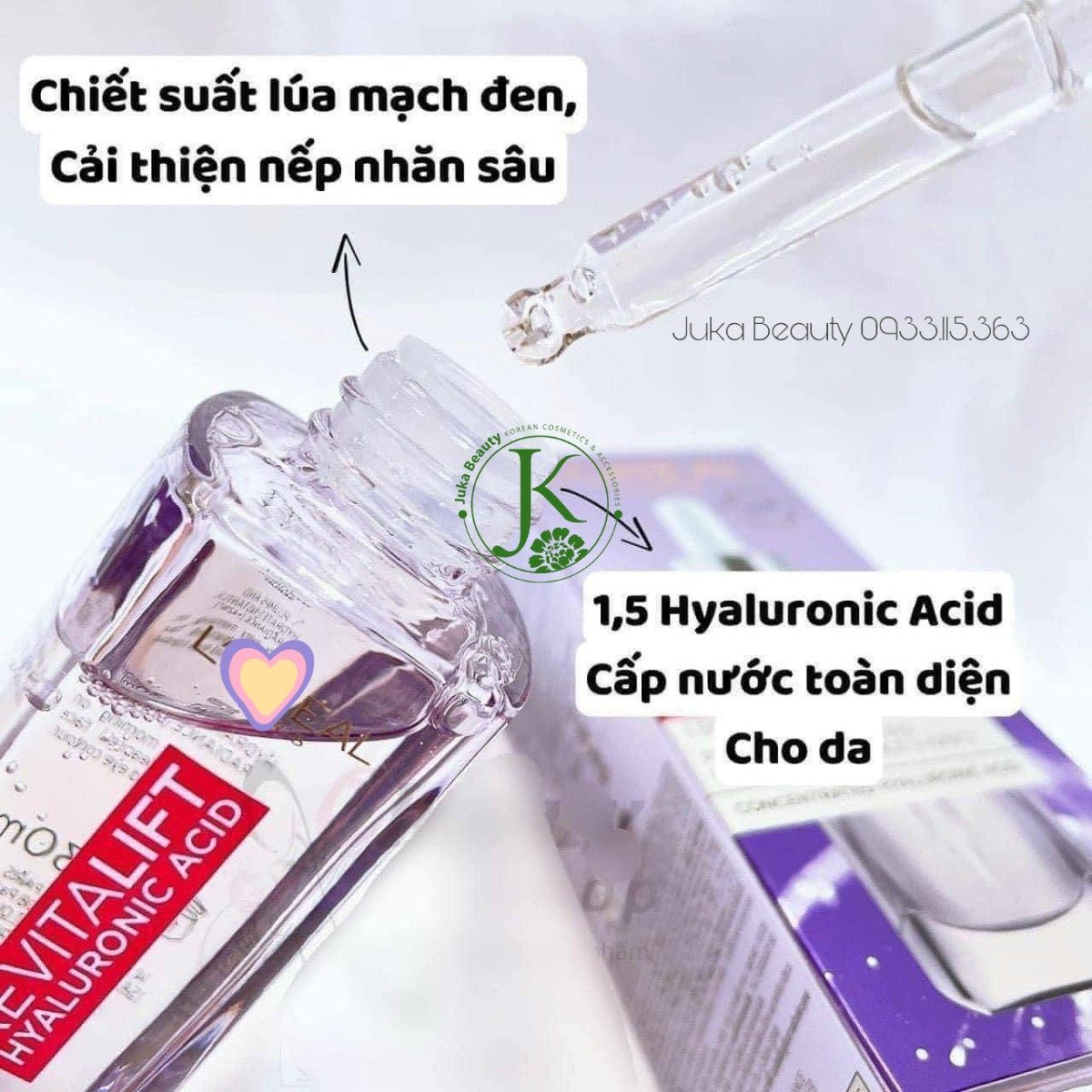  Tinh Chất Cấp Ẩm L'Oréal LOREAL Revitalift 1.5% Hyaluronic Acid Replumping Serum 30ml 