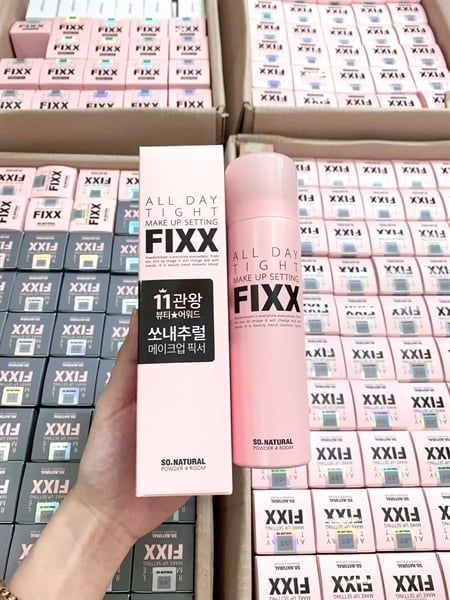 Xịt Khóa Nền Dành Cho Mọi Loại Da So Natural All Day Tight Make Up Setting Fixx (Hồng) 