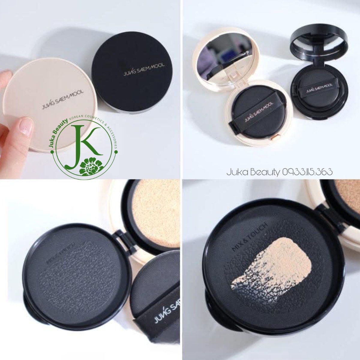  (KÈM LÕI 14g + MINI 5g) Phấn Nước Jung Saem Mool Skin Nuder Cover Layer Cushion SPF50+ PA+++ 14g 
