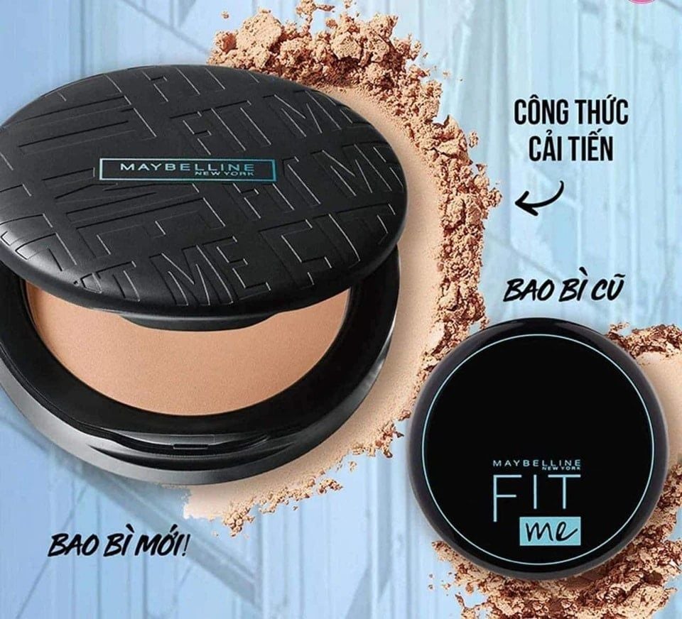 (Mẫu mới) Phấn Phủ Dạng Nén, Kiềm Dầu Maybelline Fit Me Matte + Poreless Up To 16H SPF32 PA+++ 6g 